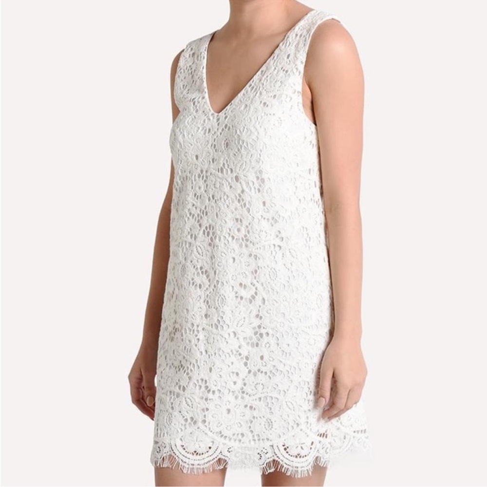 NWT BB DAKOTA Women's Bridal Girly Chic Lost In Lace White Dress Sz M
